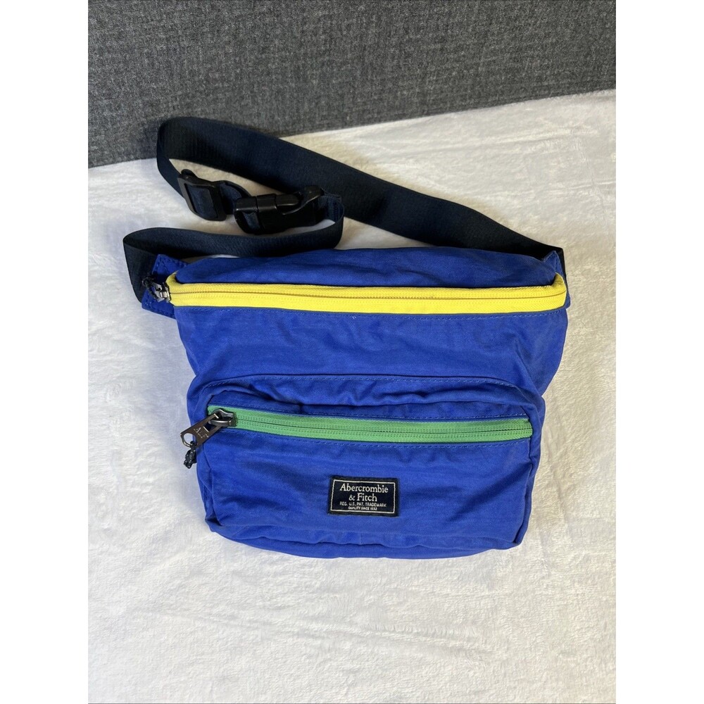 Vintage Abercrombie & Fitch Blue Yellow Pride Collection Fanny Pack Adjustable